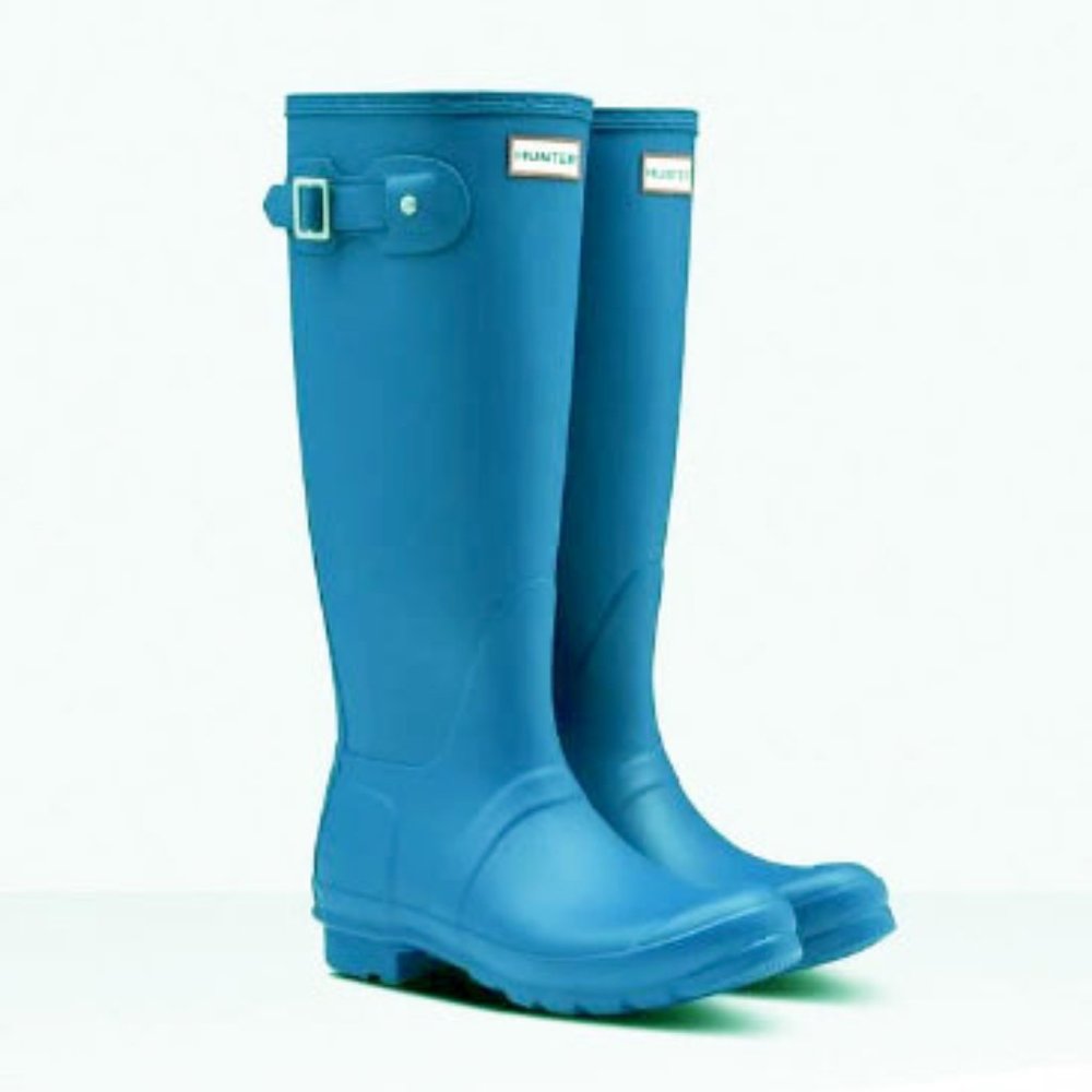 HUNTER Boots, Brand NEW Women's Original Tall Matte, Blue (Light House), Size: 8